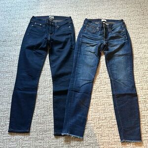 J. Crew bundle of two 9" mid-rise toothpick jean in size 25